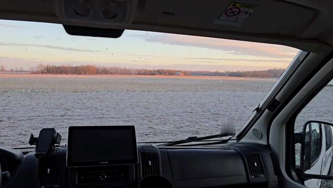 Live camera view from inside a camper
